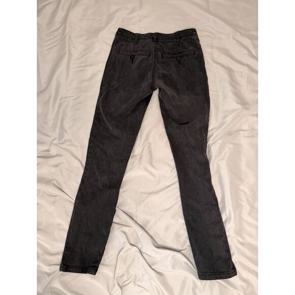 Anthropologie By Hei Hei Sz 25 Washed Charcoal Gray Button Hem Skinny Pants - Picture 8 of 8